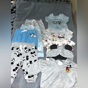 Mickey Mouse outfits. 0-3 months.